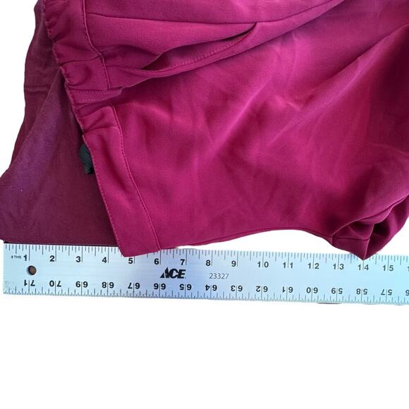 PIETRO BRUNELLI Freddie Wide Leg Maternity Trouser Pants Wine Red Size Medium - Picture 10 of 16